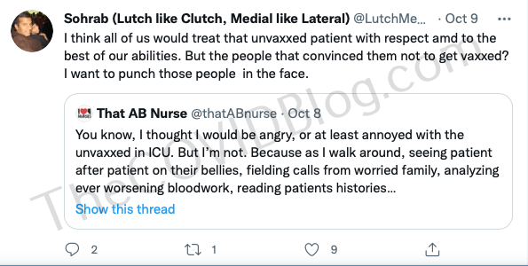 Lutchmedial punch non vaxxed in face